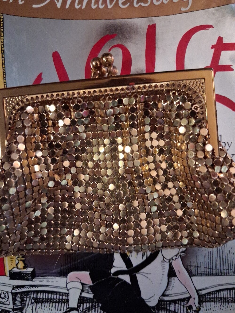 Vintage Whiting And Davis Gold Mesh Coin Purse